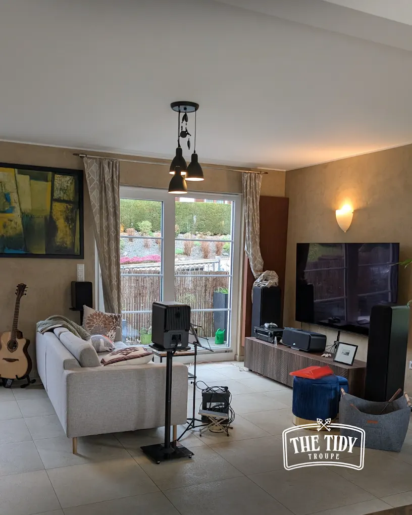 Living room cleaned in a Luxembourg home
